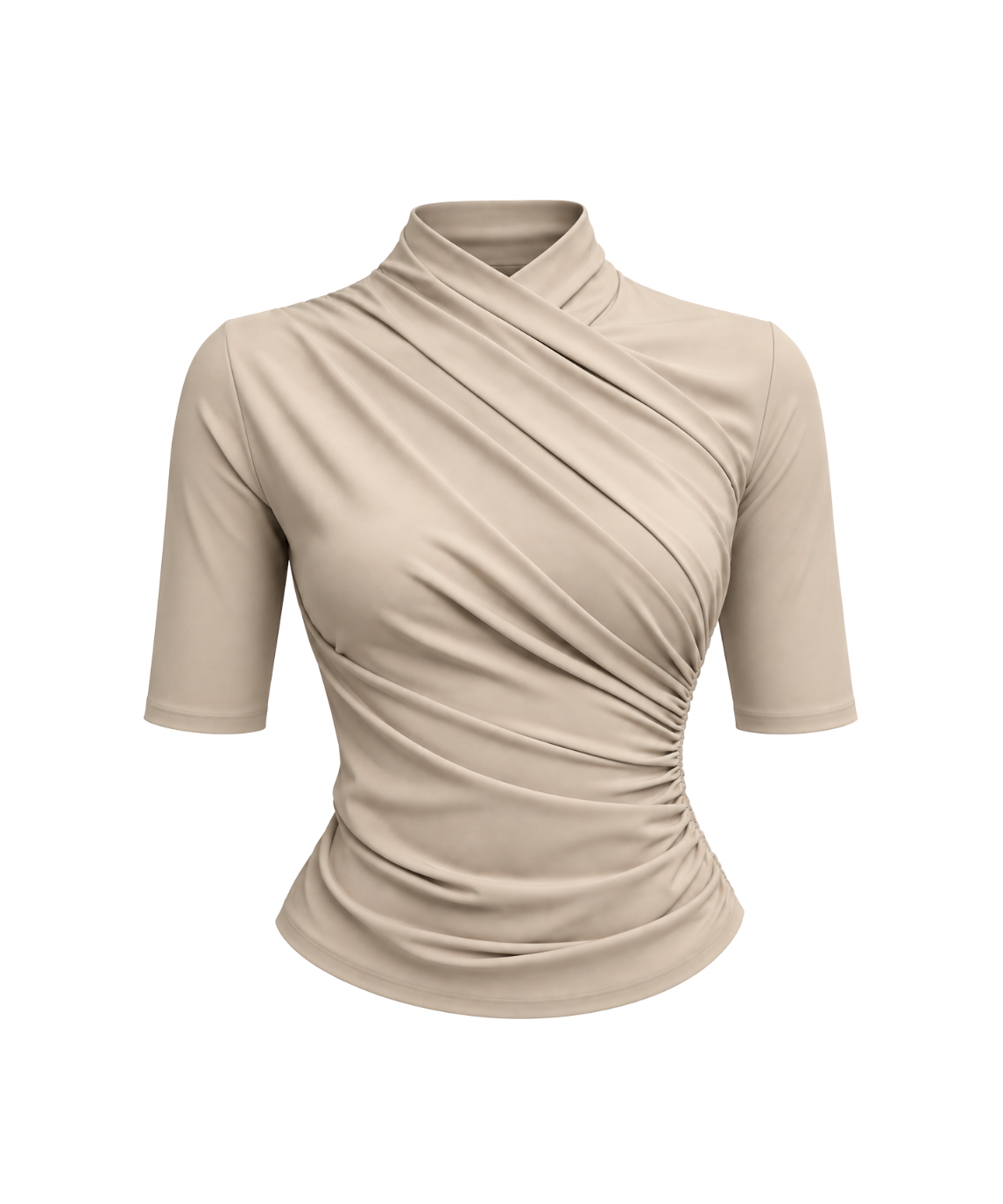 Gia Crossover Top Beige