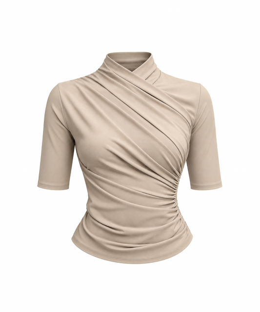 Gia Crossover Top Beige