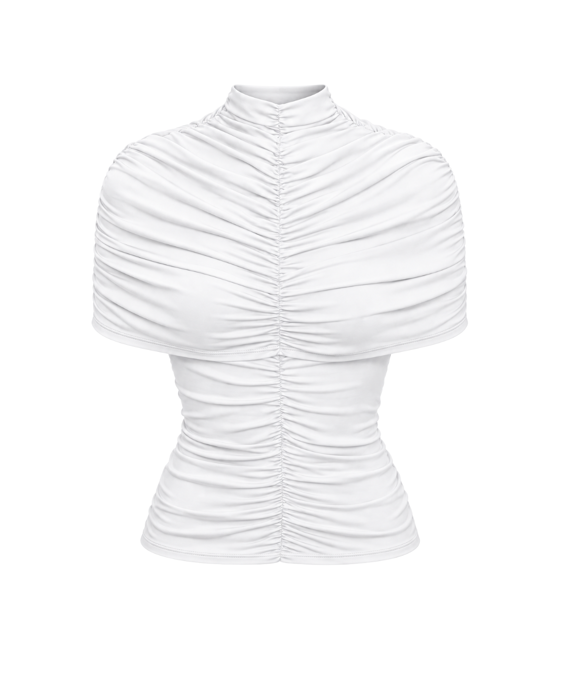 Carolina Ruched Top in White