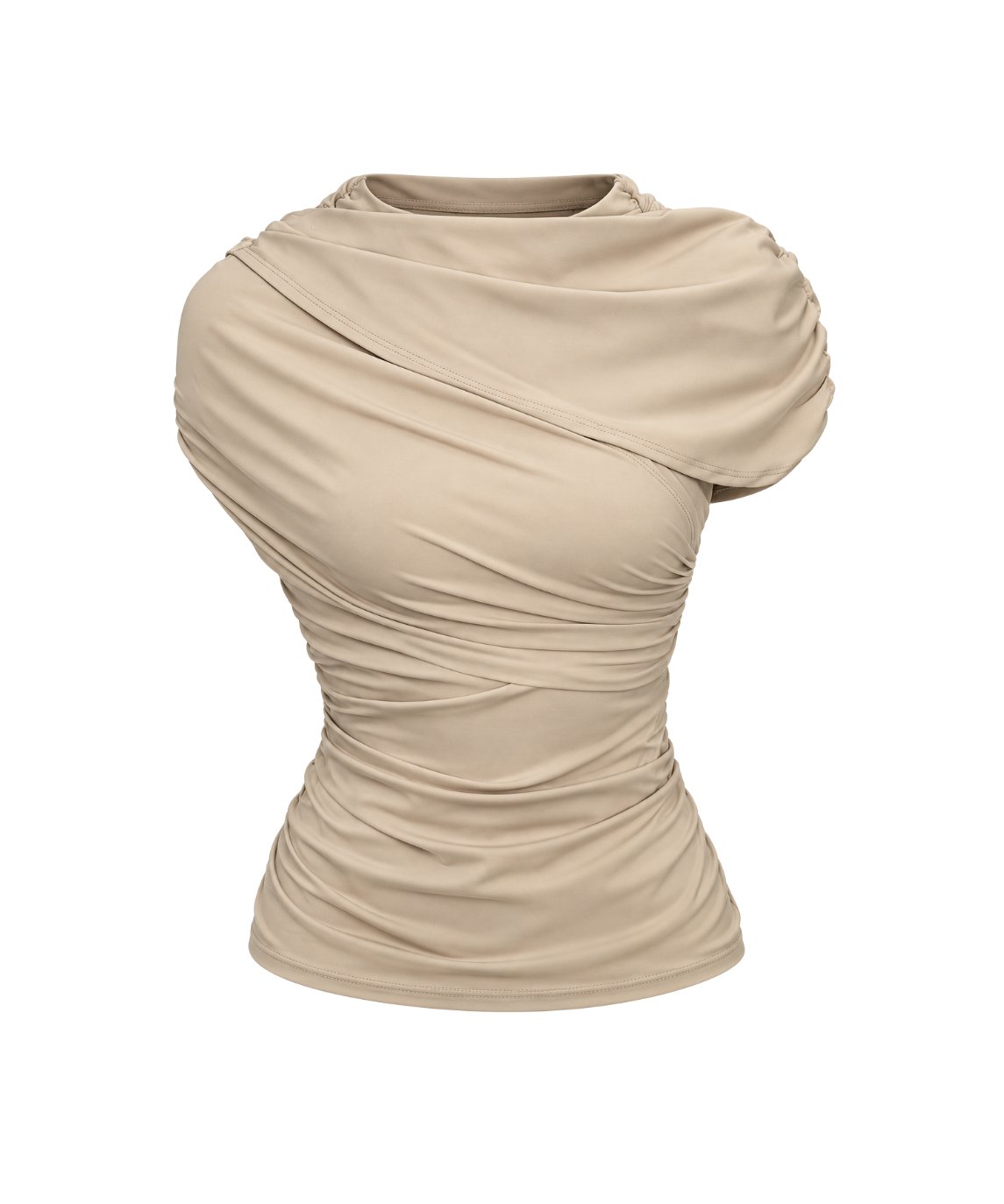 Rosie Asymmetric Top in Beige