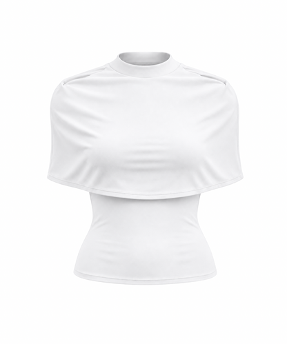 Angeline Cape Top in White