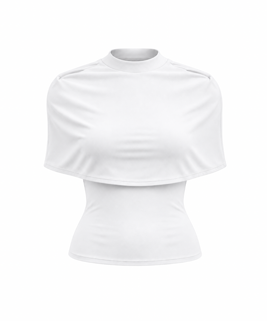 Angeline Cape Top in White