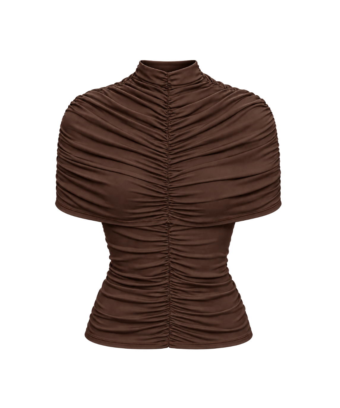 Carolina Ruched Top in Brown