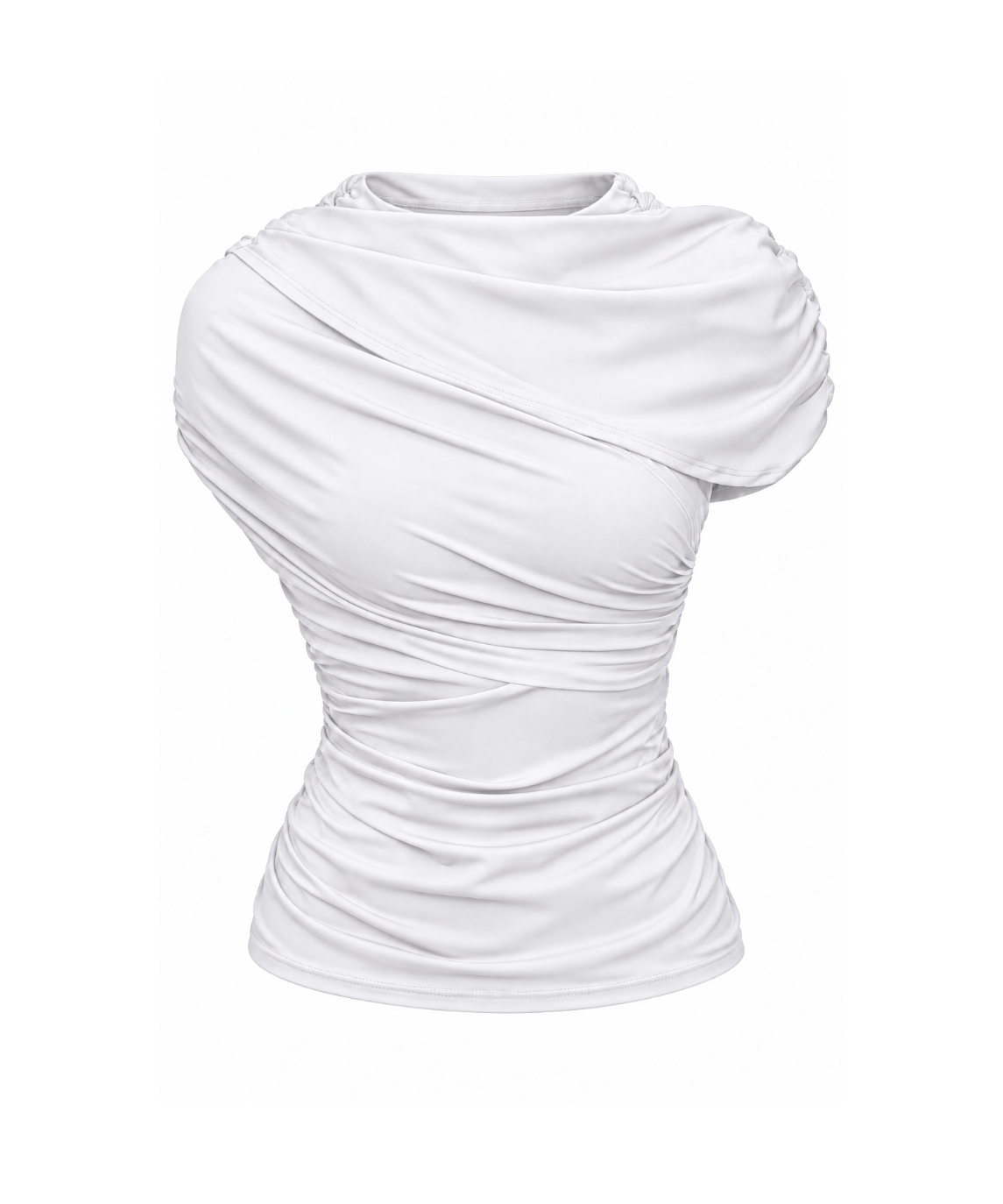 Rosie Asymmetric Top in White