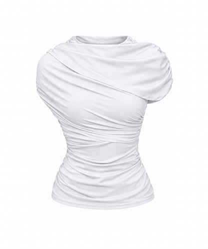 Rosie Asymmetric Top in White