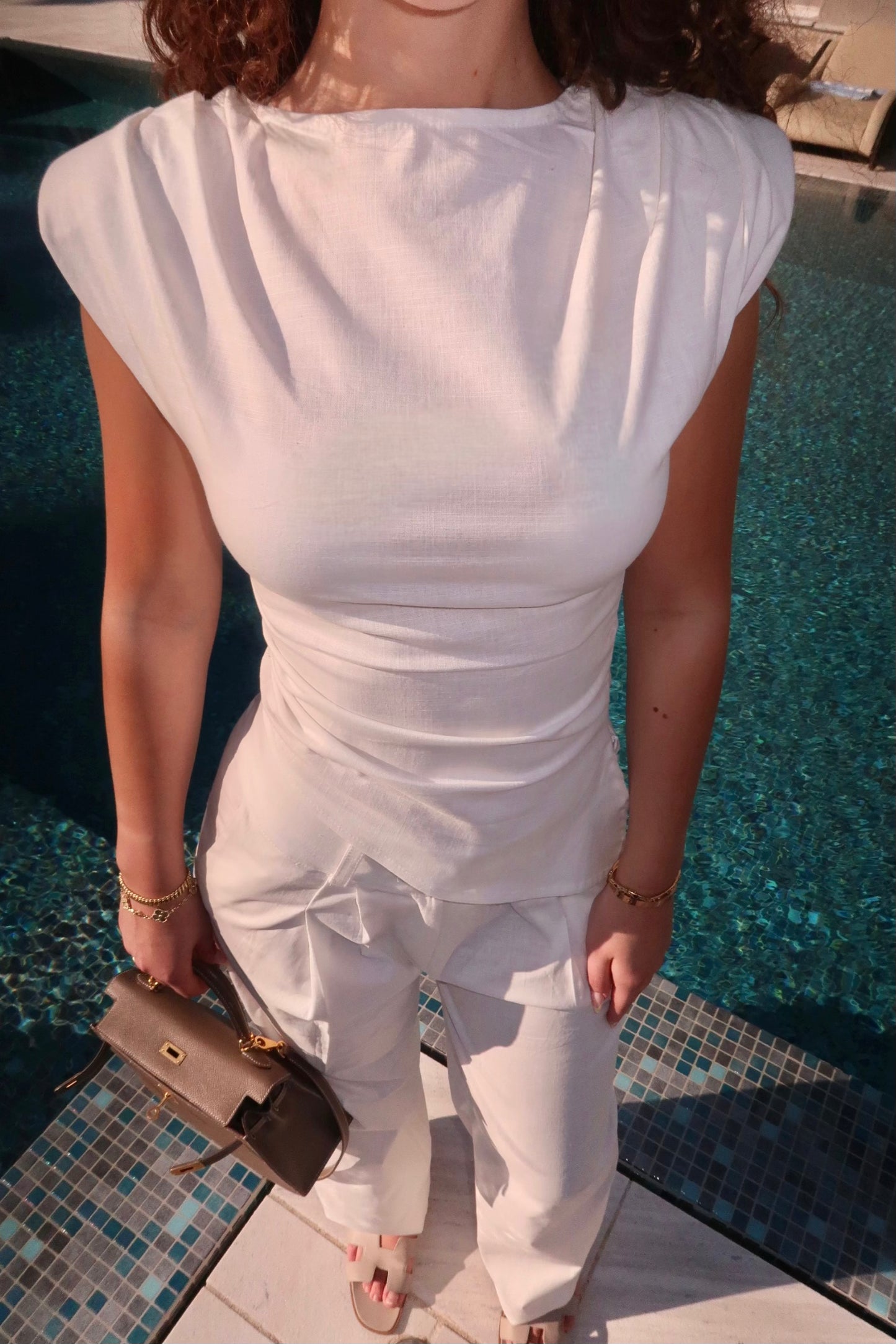 Naxos Linen Set in White