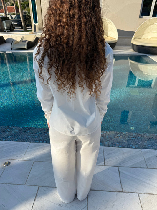 Costa del Sol Linen Set in White