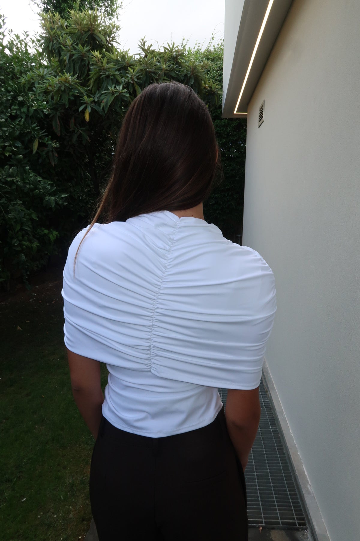 Carolina Ruched Top in White