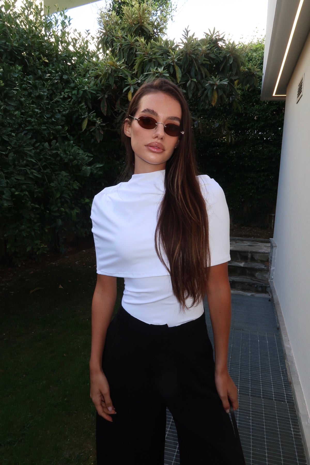 Angeline Cape Top in White