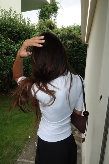 Gia Crossover Top White