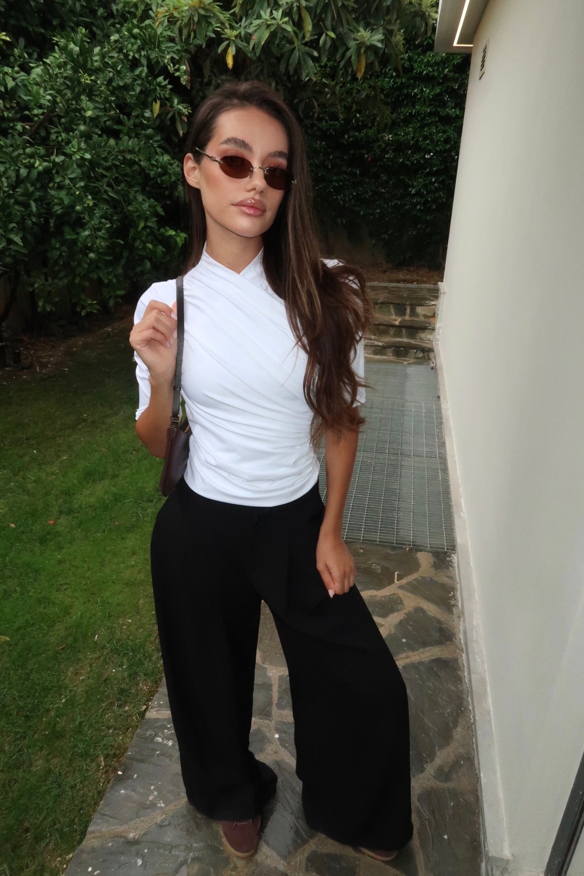 Gia Crossover Top White