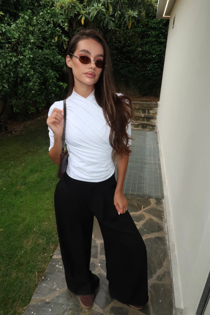 Gia Crossover Top White