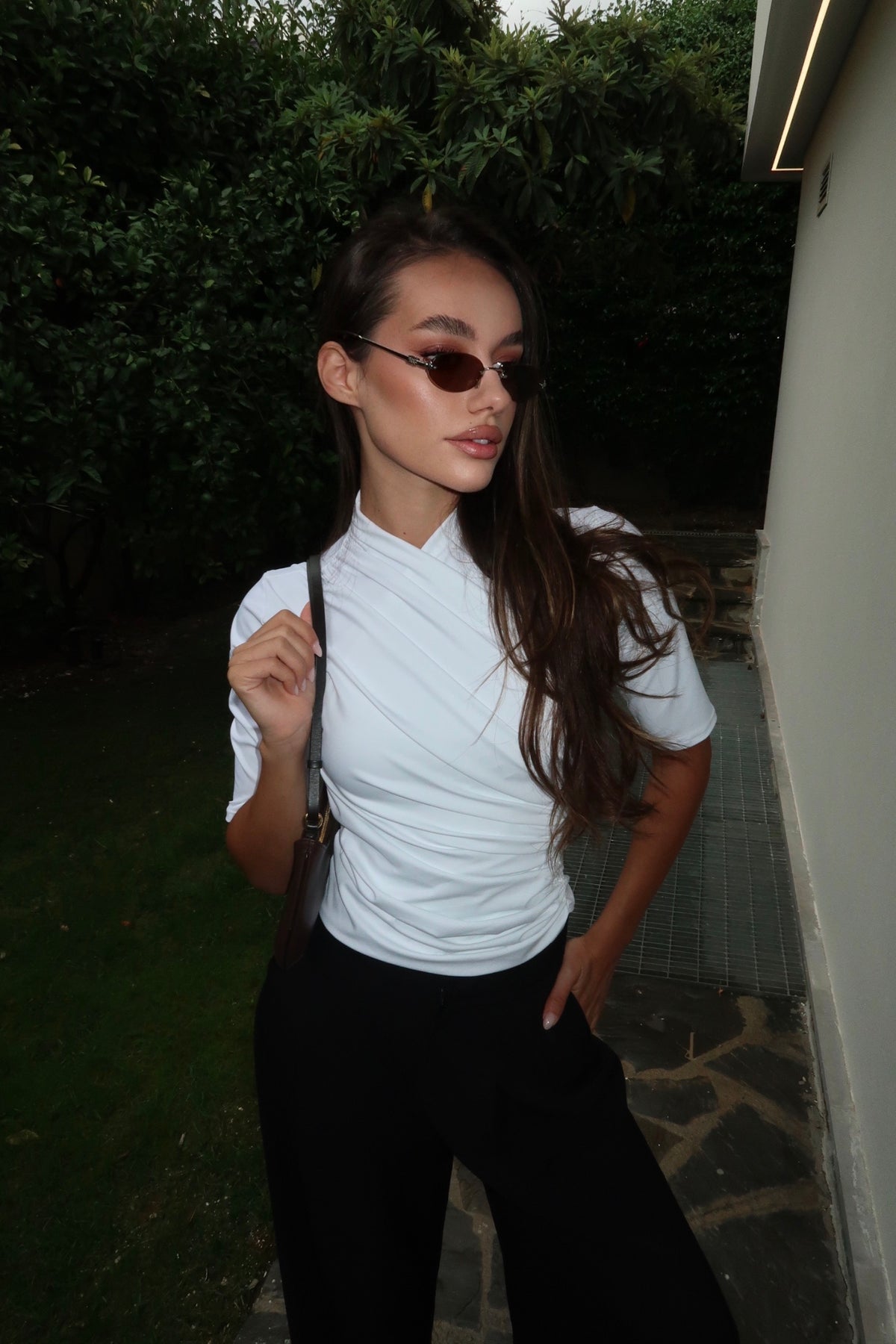 Gia Crossover Top White