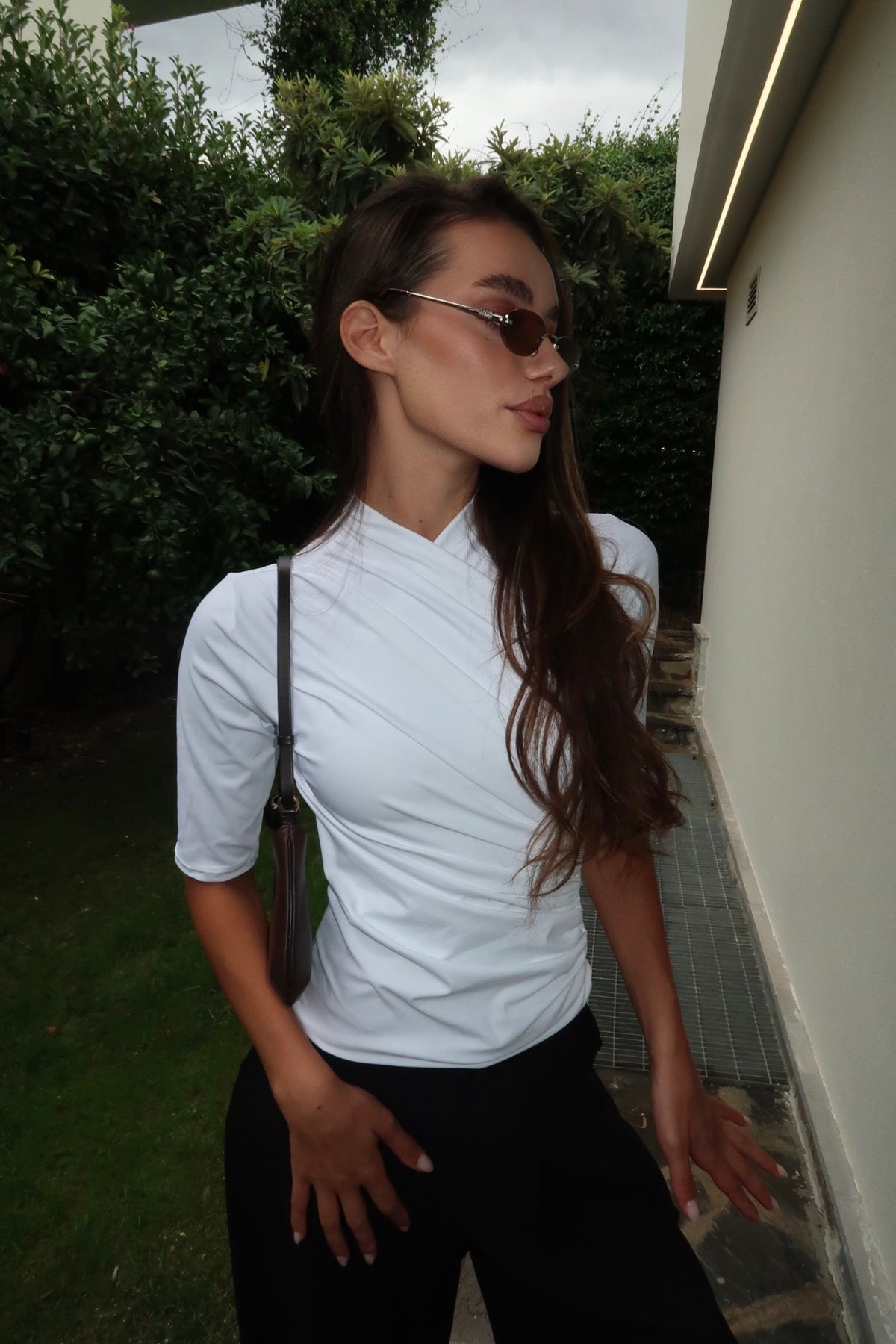 Gia Crossover Top White