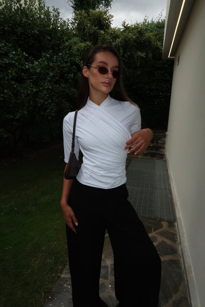 Gia Crossover Top White