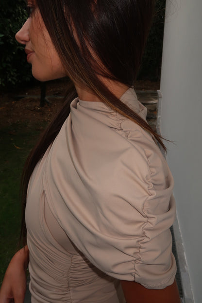 Rosie Asymmetric Top in Beige