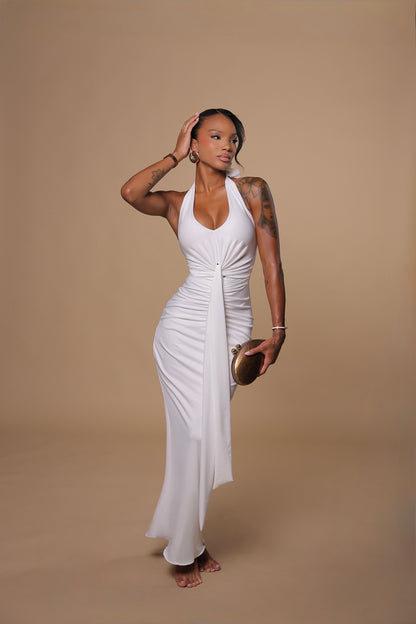 Nikol Maxi Ruched Dress