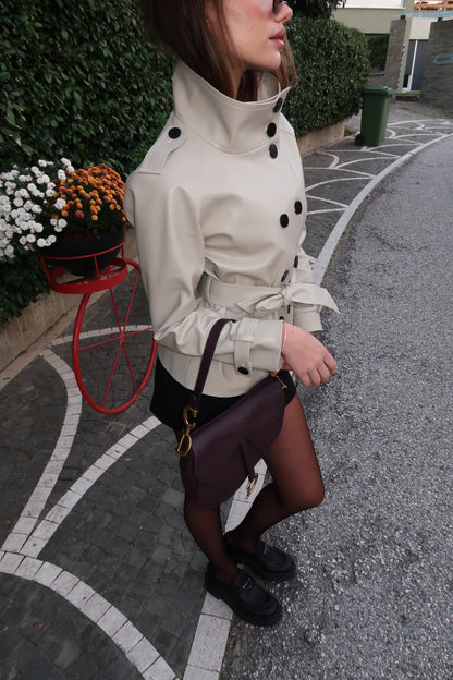 The Stockholm Leather Jacket in White
